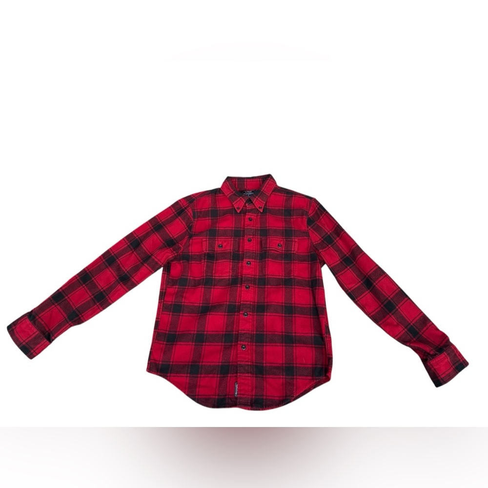 Abercrombie & Fitch Shirt Men Small Red‎ Plaid Lumberjack Flannel Soft A&F